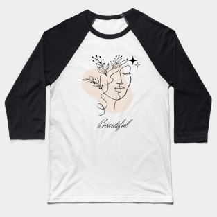 Beautiful minimalist girl Baseball T-Shirt